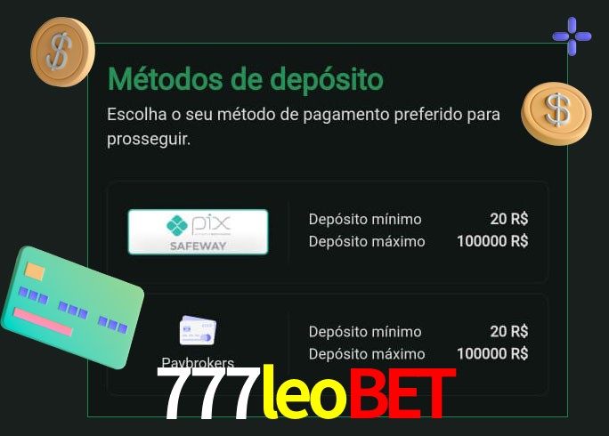 O cassino 777leobet oferece uma grande variedade de métodos de pagamento